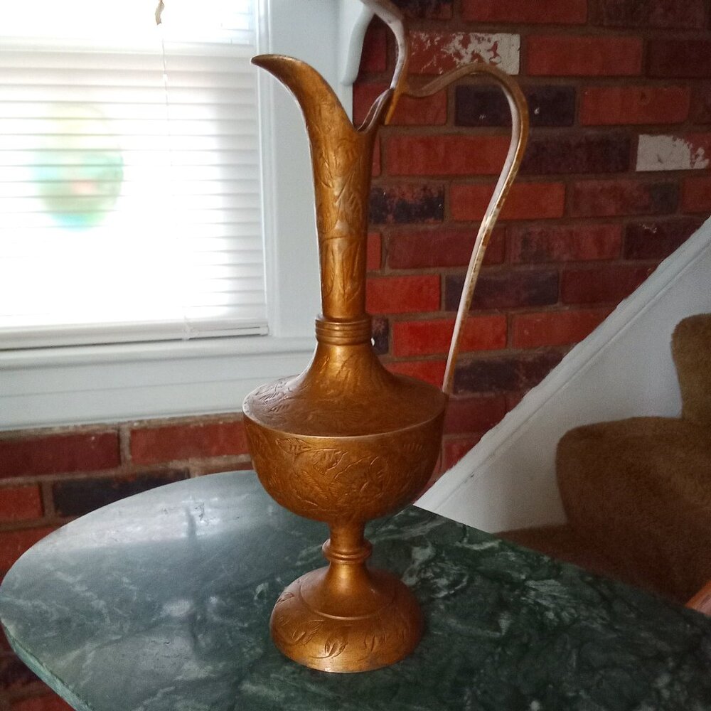 Brass Ewer/Pitcher/Bud Vase